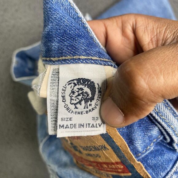 Diesel Fanker Jeans Men’s 33 (30x27) Slim Bootcut Denim Made In Italy Distressed - Picture 9 of 16